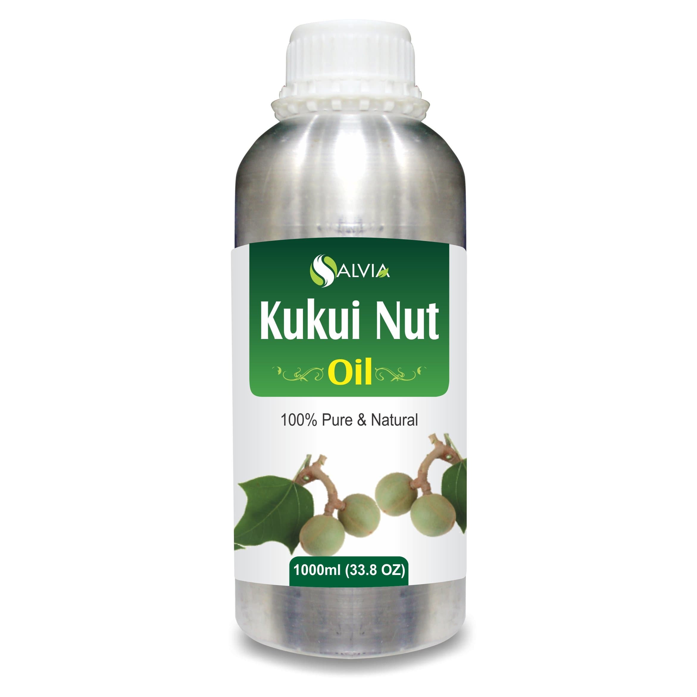 Salvia Natural Carrier Oils,Anti Ageing,Anti-ageing Oil 1000ml Kukui Nut (Aleurites Moluccans) Oil 100% Natural Pure Carrier Oil Moistures & Hydrates Skin, Anti-Aging Properties, Collagen Production & More